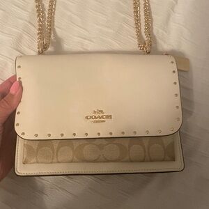 Coach Klare Crossbody Bag In Signature Canvas With Rivets